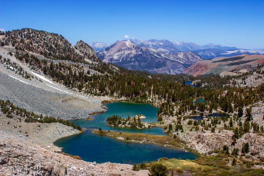 Views from the top of Duck Pass Trail one of the best hikes in Mammoth Lakes.