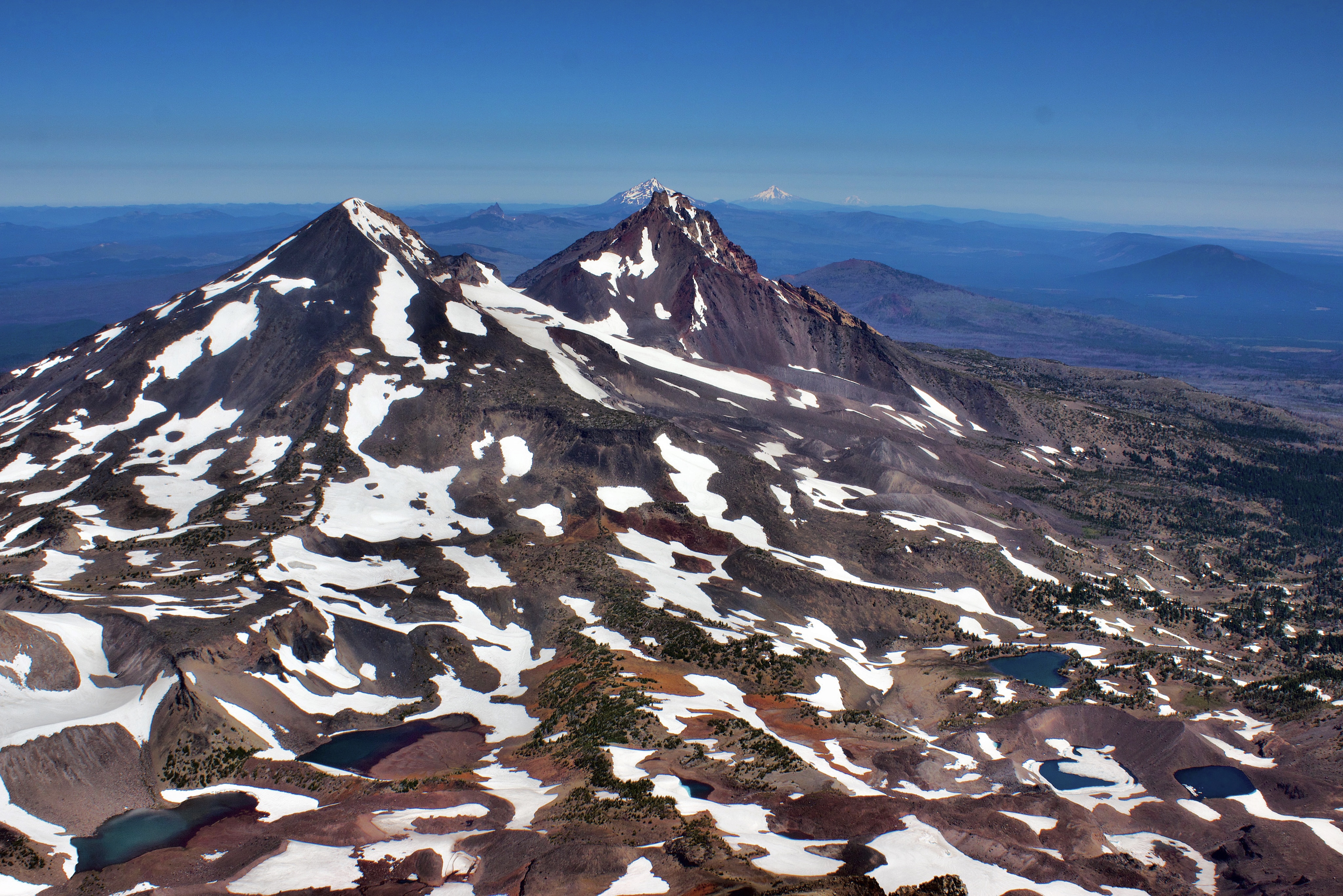 Views from the top of South Sister on the drive from Bend to Crater Lake