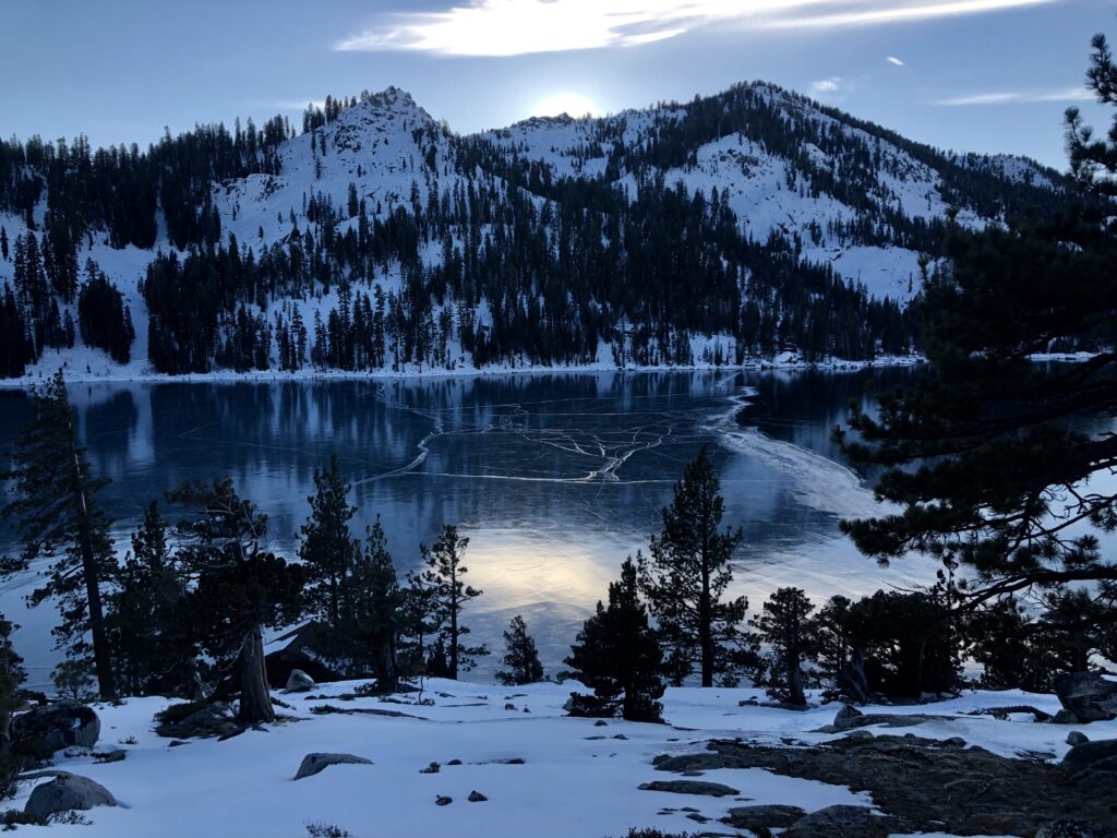 Echo Lakes is one of the best Lake Tahoe hiking trails for winter hiking