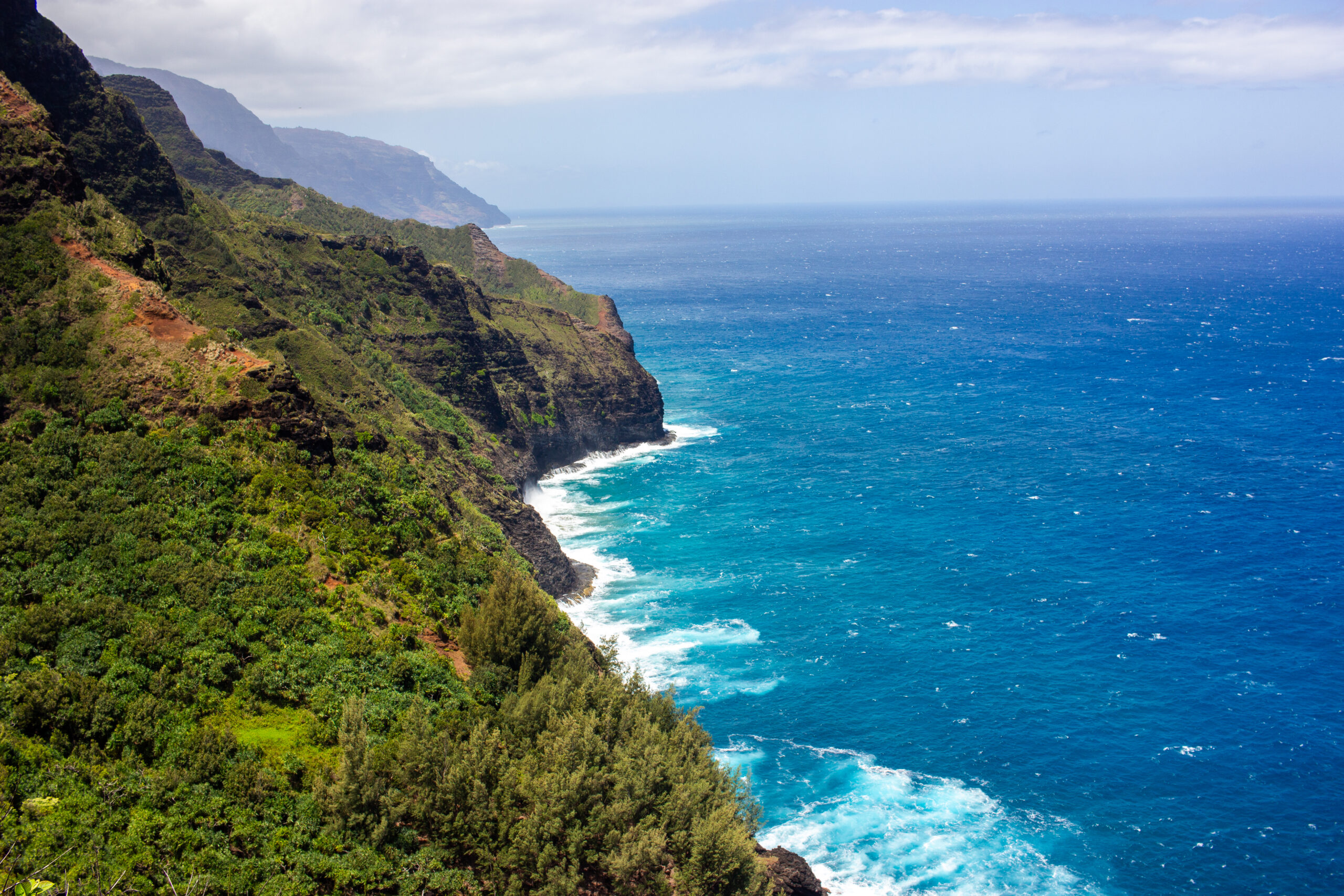 Views backpacking Kauai along the Napali Coast