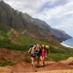 Backpacking Kauai. Kalalau Trail, Napali Coast, Hawaii